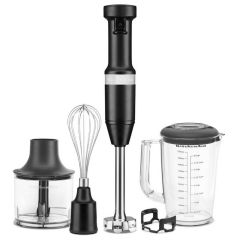 KitchenAid 5KHBV83BBM Corded Hand Blender & Accessories - Matte Black
