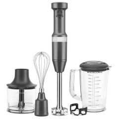 KitchenAid 5KHBV83BDG Corded Hand Blender & Accessories - Charcoal Grey