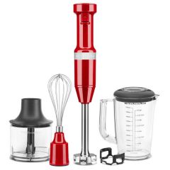 KitchenAid 5KHBV83BER Corded Hand Blender & Accessories - Empire Red