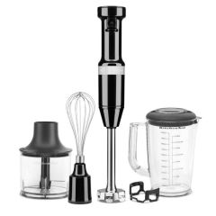 KitchenAid 5KHBV83BOB Corded Hand Blender & Accessories - Onyx Black