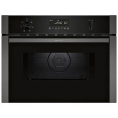 Neff C1AMG84G0B 44 Litres Built In Microwave Oven with Hot Air - Black with Graphite Trim