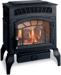 Burley 4121 Ambience Flueless Stove Fire Gas Black