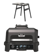 Ninja OG850UK Woodfire XL Electric BBQ Grill & Smoker - Black/Grey