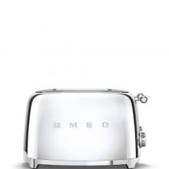 Smeg TSF03SSUK 50's Retro Style 4 Slice Toaster Chrome