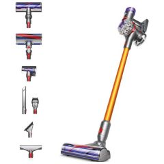 Dyson V8ABS2023 Cordless Stick Vacuum Cleaner - 40 Minutes Run Time - Silver/Yellow