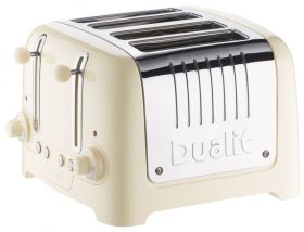 Dualit 46202 Lite Toaster 4 Slot Peek & Pop High Gloss Cream