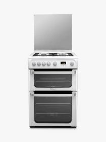 Hotpoint HUG61P Gas Double Oven Cooker-60cm-White