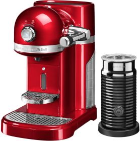 KitchenAid Nespresso Artisan Coffee Machine & Aeroccino Candy Apple 5KES0504BCA