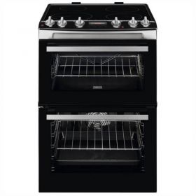 Zanussi ZCI66278XA 60cm Double Oven Electric Cooker - Stainless Steel 