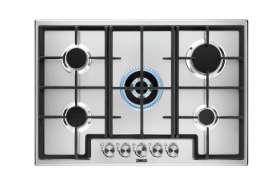Zanussi ZGH76524XX Gas Hob with Cast Iron pan supports