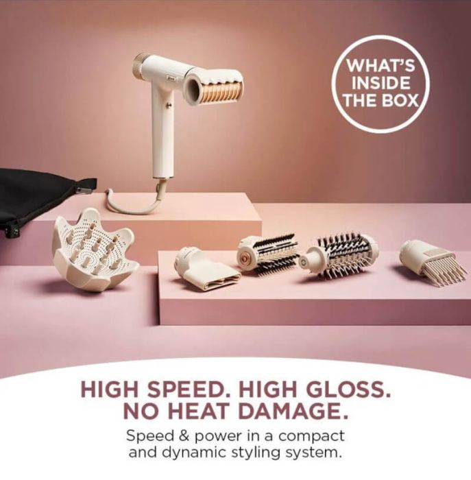 Shark HD352UK SpeedStyle 5-in-1 Hairdryer with Storage Bag - White