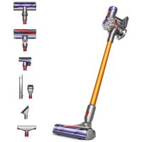 Image of Dyson V8ABS2023 Cordless Stick Vacuum Cleaner - 40 Minutes Run Time - Silver/Yellow