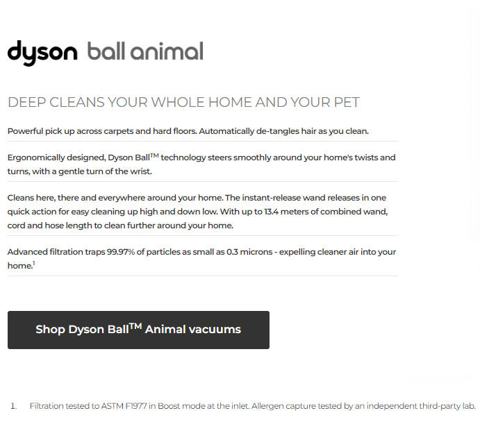 Dyson Ball Animal Range